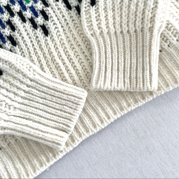 Maje Massimo Chevron Pattern Shaker Stitch Wool Blend Sweater - Picture 12 of 15